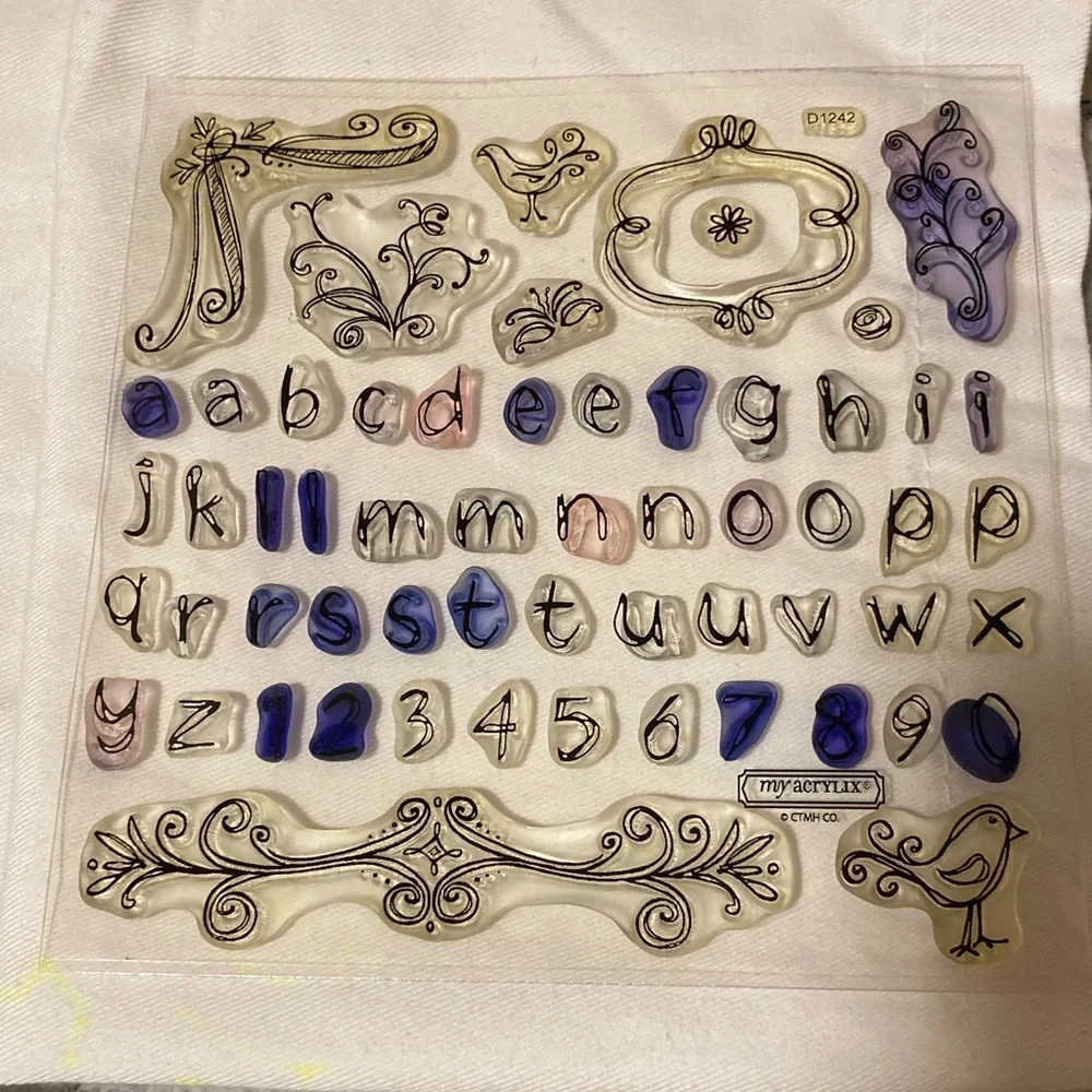 Close to my Heart Decorative Alphabet, Number, and Calendar Clear Stamps